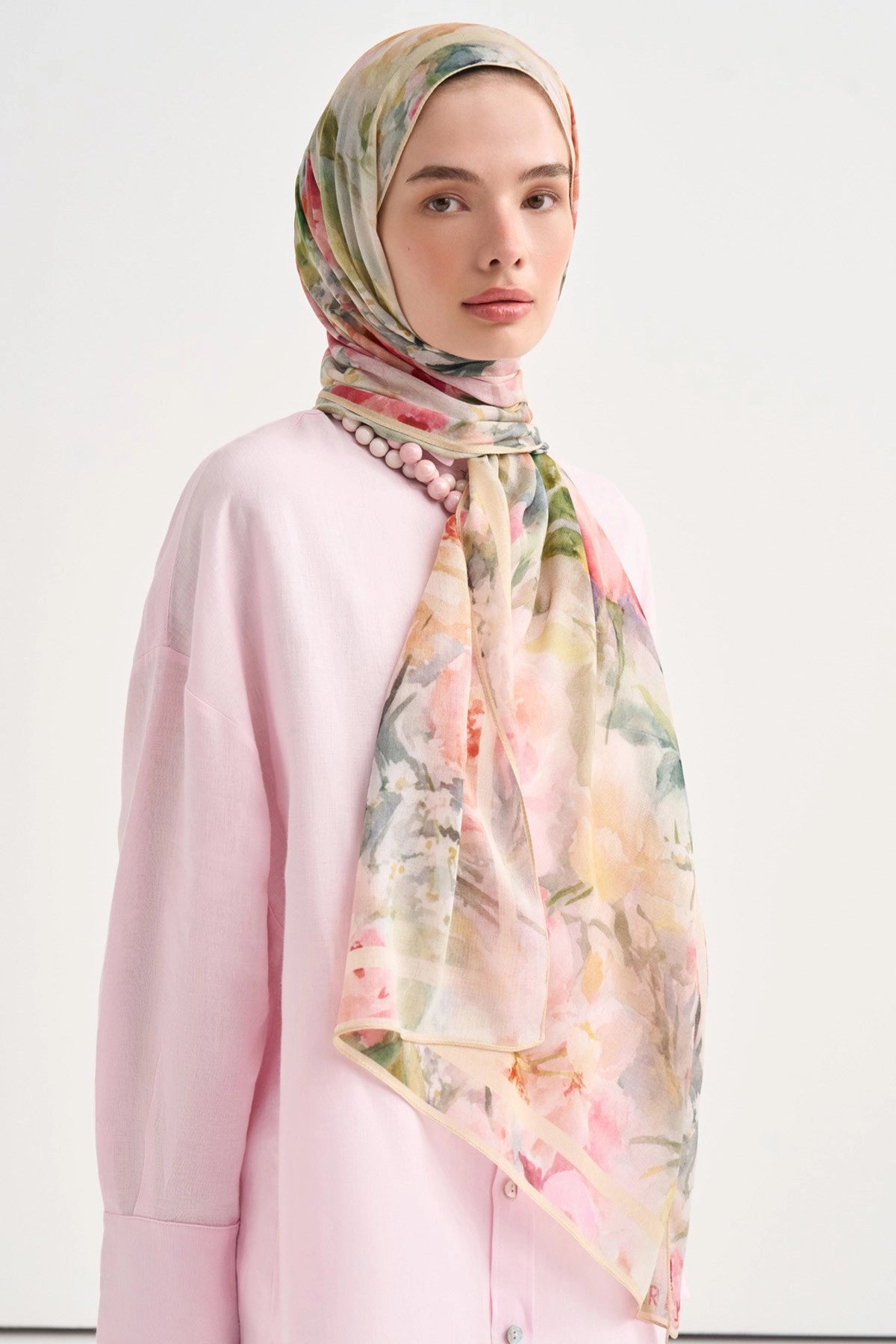 Elara Aria Viscose Scarf – Pink