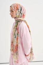 Elara Aria Viscose Scarf – Pink