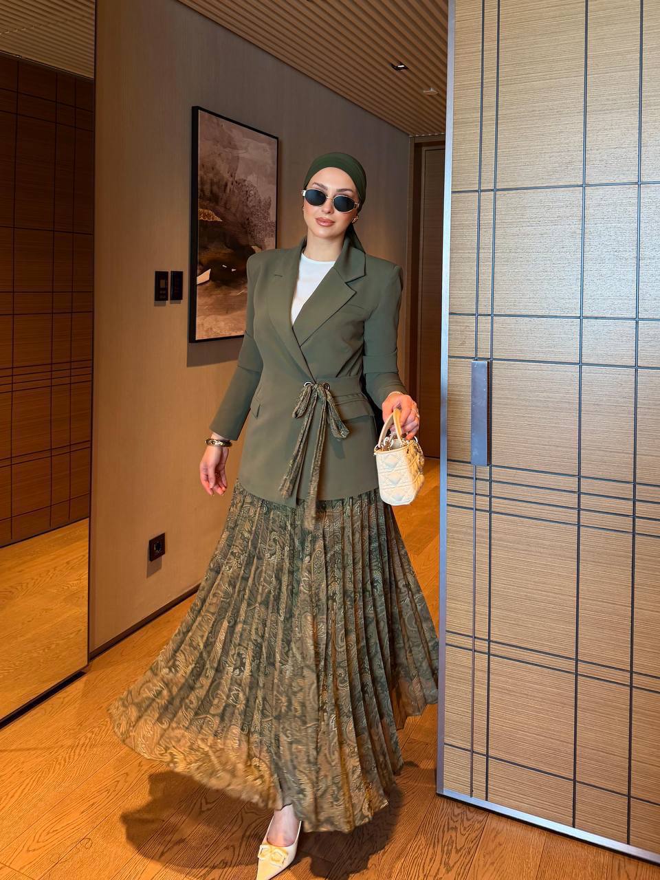 Olive Muse Blazer & Skirt Set