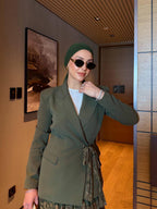 Olive Muse Blazer & Skirt Set