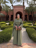 Layla Cape Detail Linen Set – Sage Green