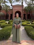 Layla Cape Detail Linen Set – Sage Green
