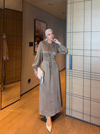 Amara Lace-Up Maxi Dress Mocha