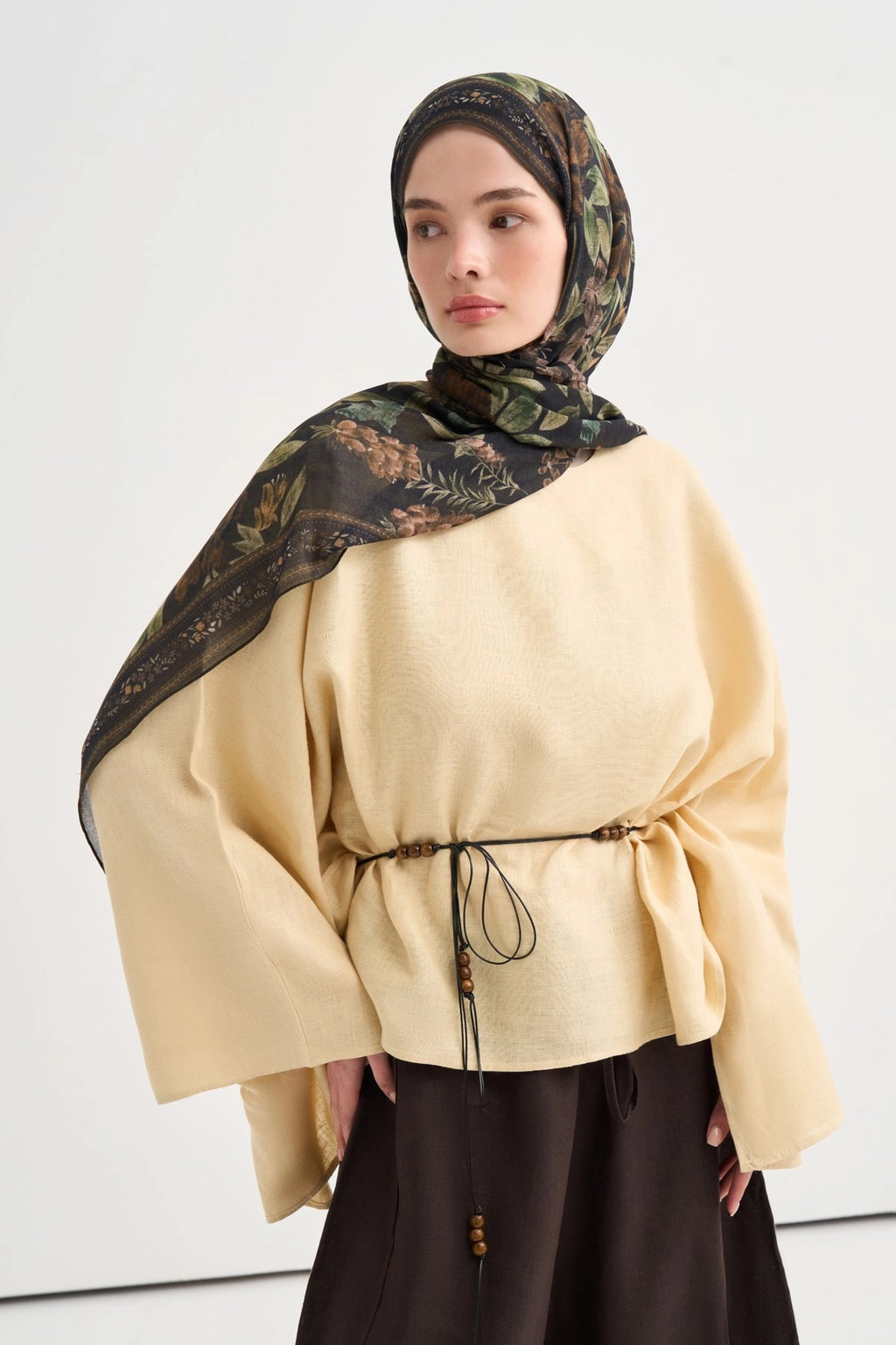 Solene Aria Viscose Scarf – Brown