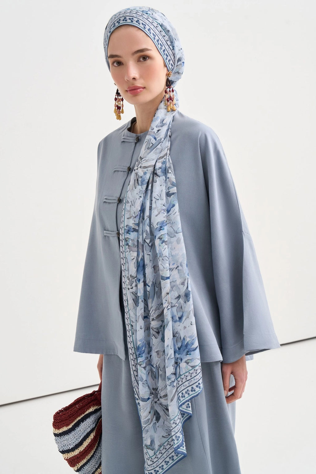 Lavena Aria Viscose Scarf – Blue