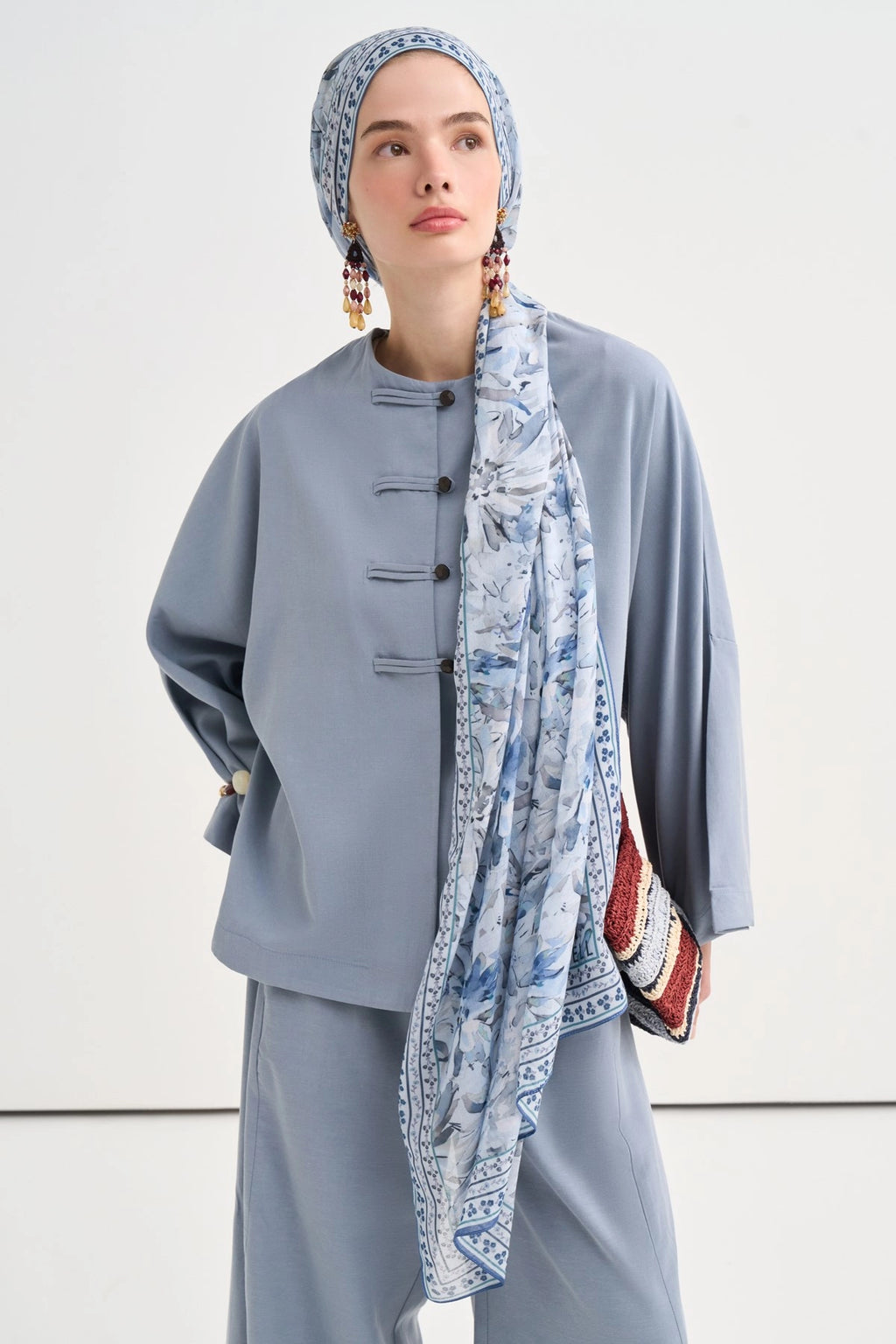 Lavena Aria Viscose Scarf – Blue