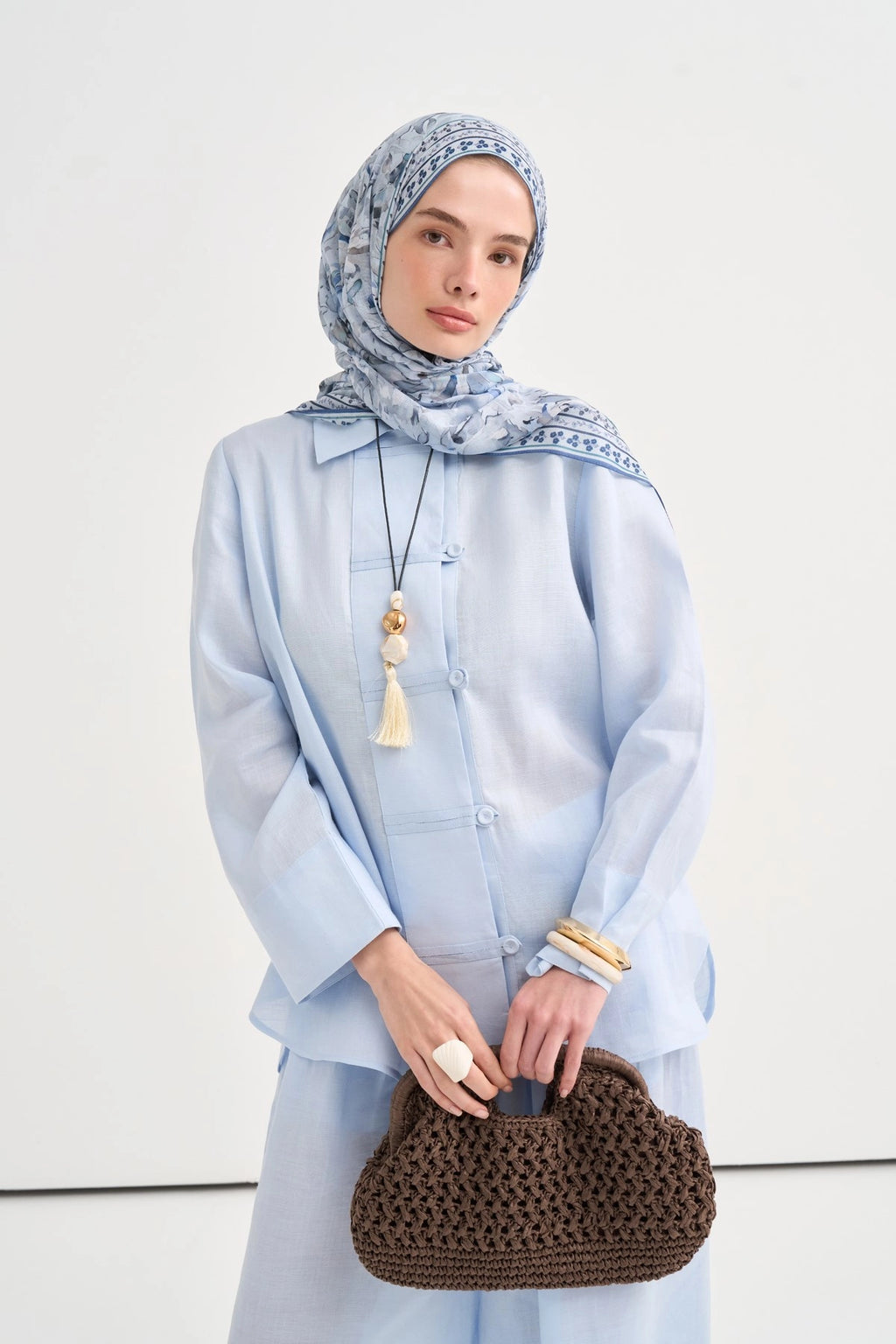 Lavena Aria Viscose Scarf – Blue