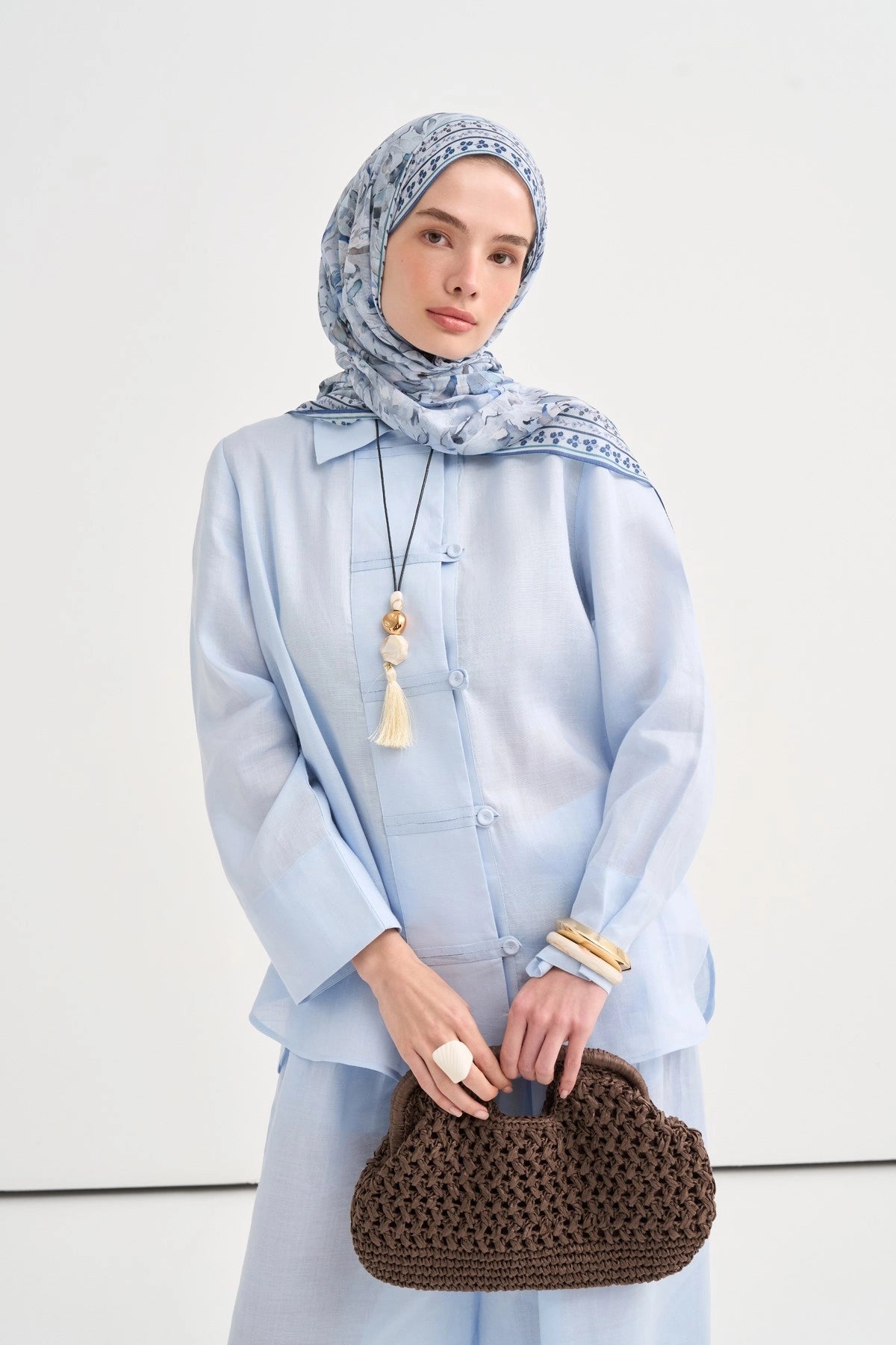 Lavena Aria Viscose Scarf – Blue