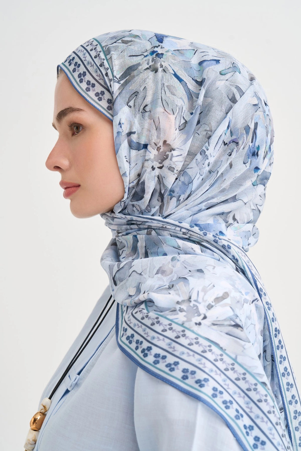 Lavena Aria Viscose Scarf – Blue