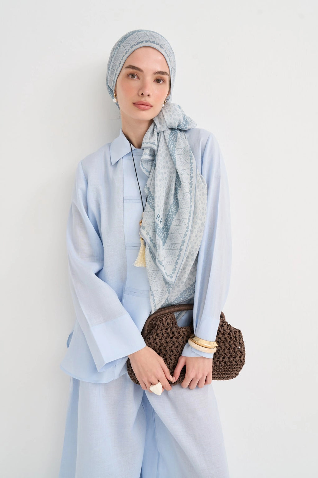 Lunara Aria Viscose Scarf – Blue