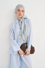 Lunara Aria Viscose Scarf – Blue
