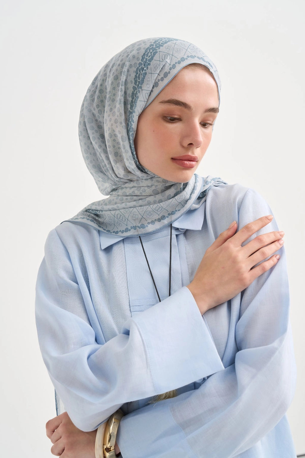Lunara Aria Viscose Scarf – Blue