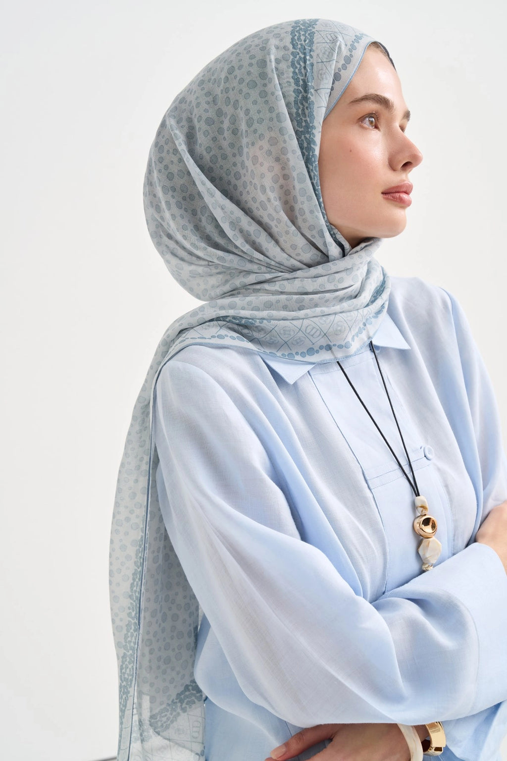 Lunara Aria Viscose Scarf – Blue