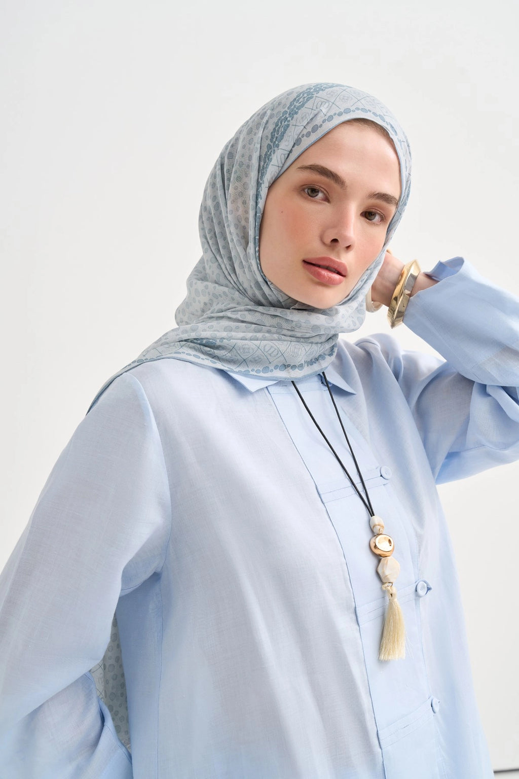 Lunara Aria Viscose Scarf – Blue