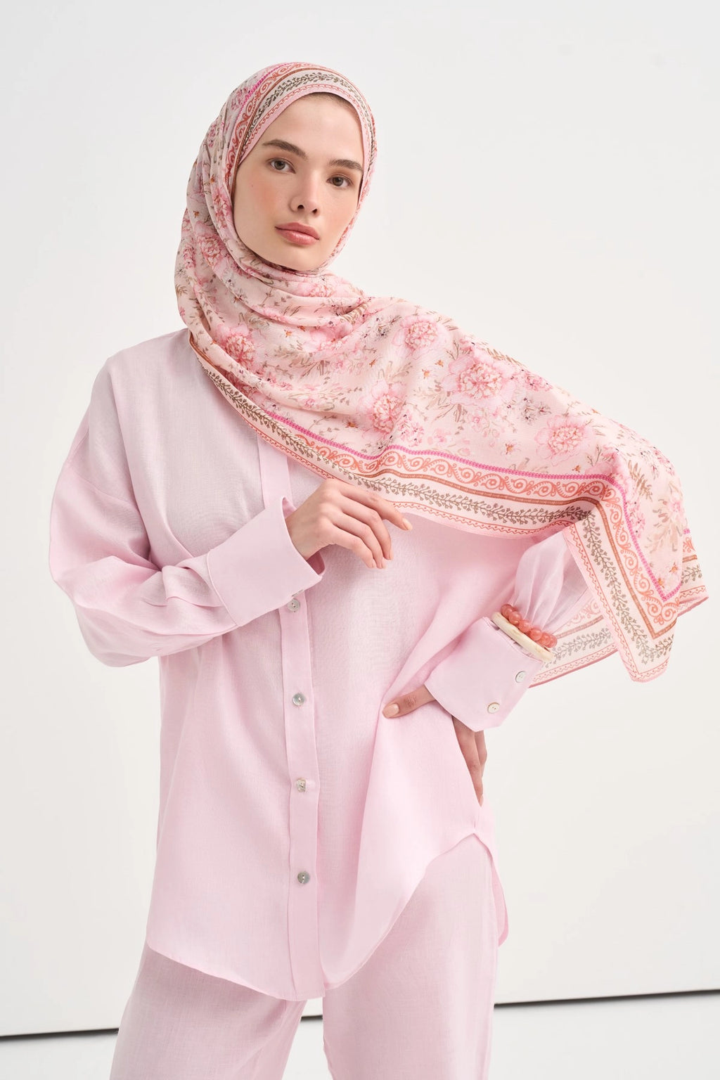 Mirelle Aria Viscose Scarf – Pink