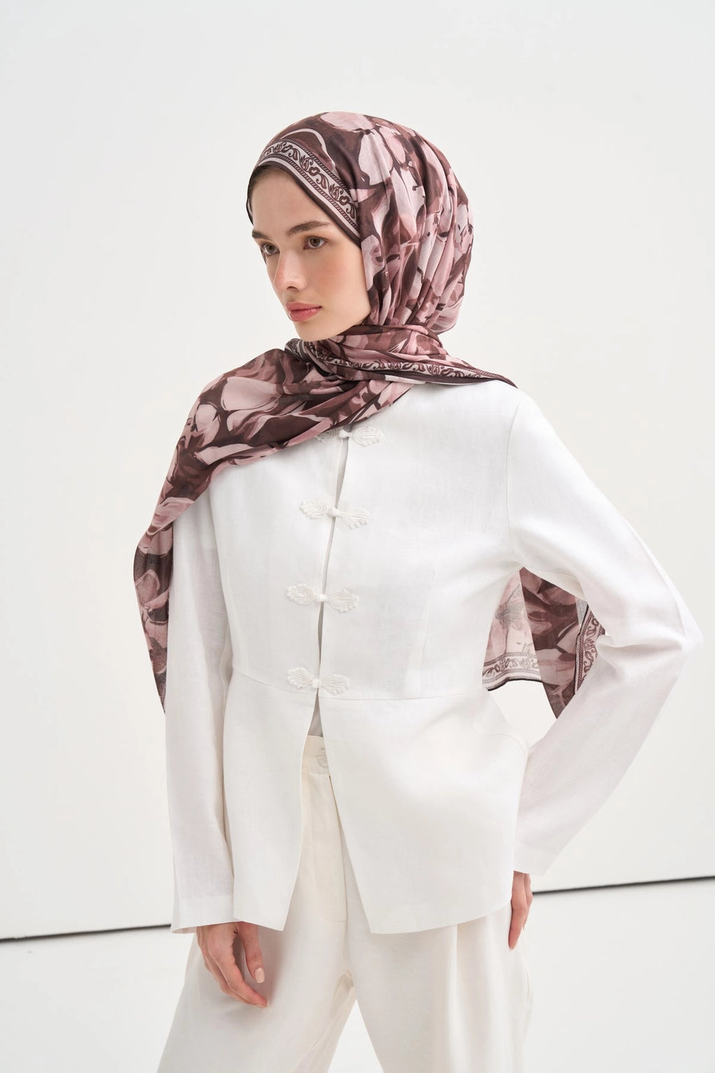 Rosalie Aria Viscose Scarf – Plum