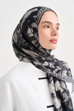 Rosalie Aria Viscose Scarf – Black