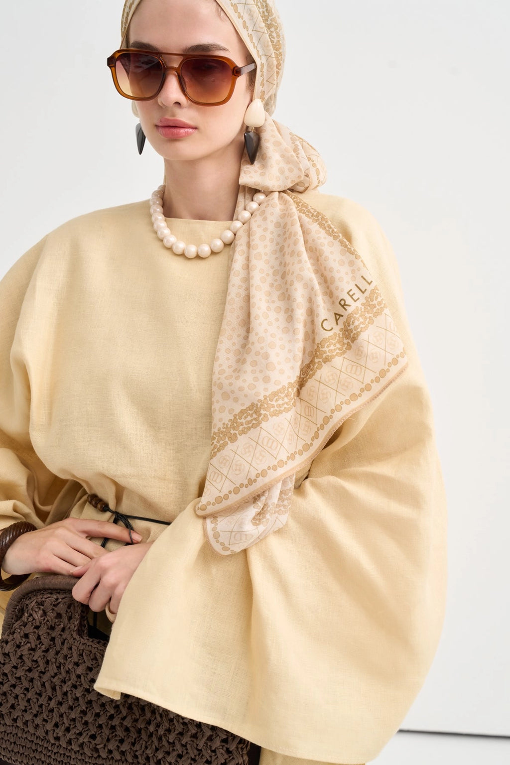 Lunara Aria Viscose Scarf – Yellow